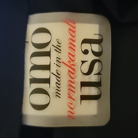 Vintage OMO Norma Kamali Long Sleeve High Low Dress in Black Large - Picture 3 of 4